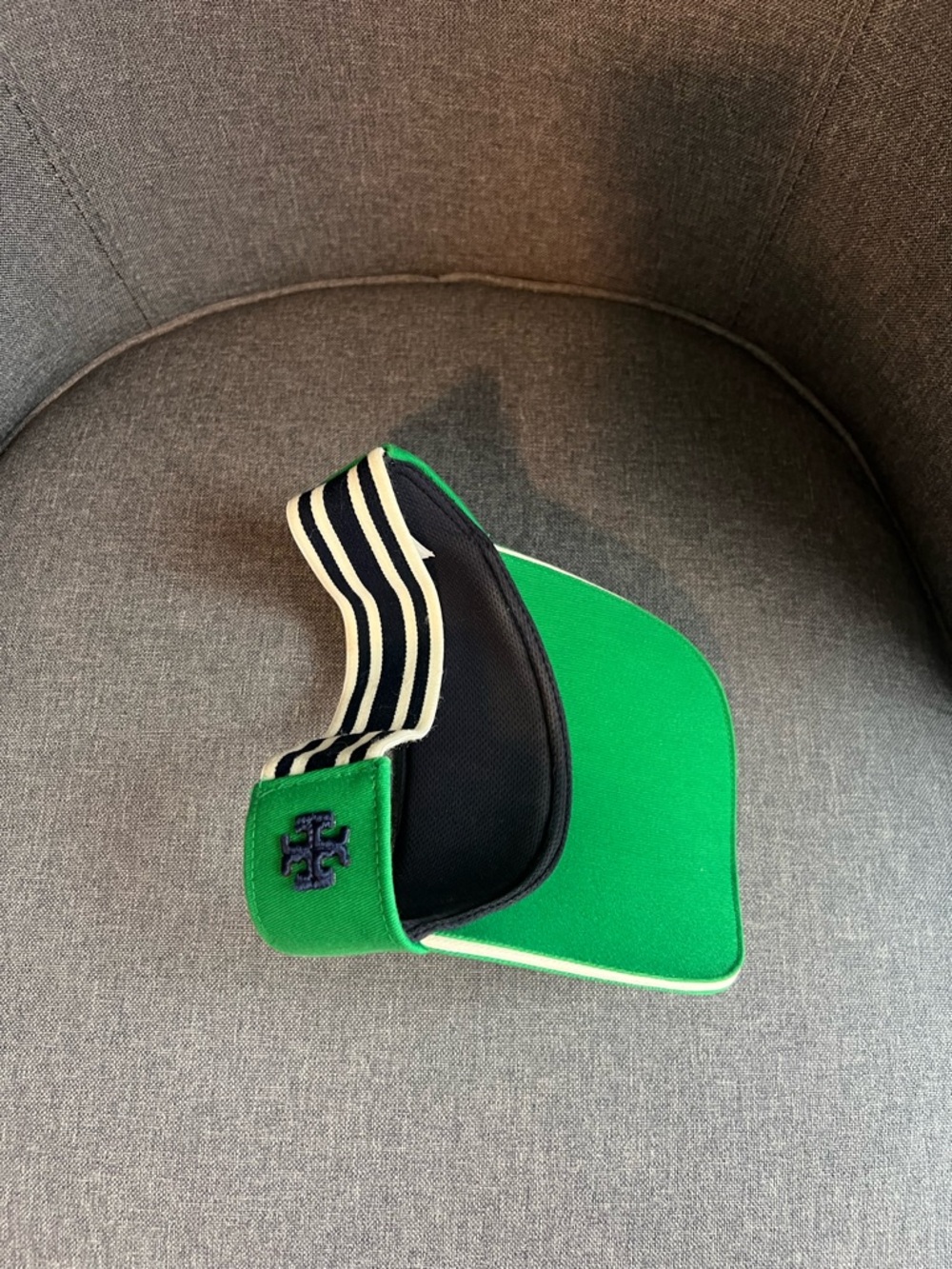 Tory Sport Green and Navy Athletic Visor - Picture 4 of 10
